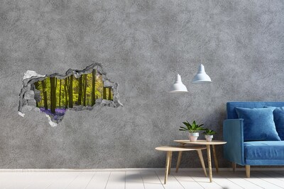 Zelfklevende 3D wandsticker illusie Waterreflecties in beton