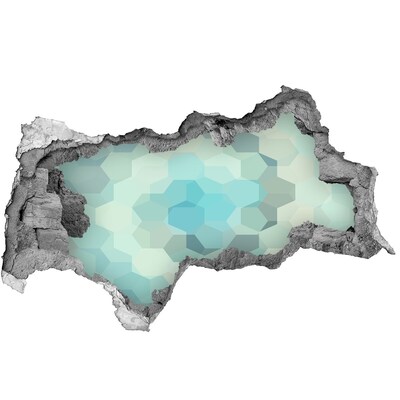 3D muursticker gescheurde muur Groen bos met zonnestralen
