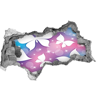 3D muursticker gescheurde muur Groene theeterrassen