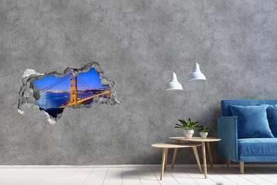 3D sticker gat in stenen muur Bosoase van witte berken
