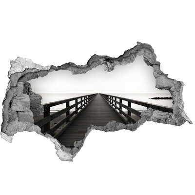 Zelfklevende 3D wandsticker illusie Een bloemenparadijs in beton.