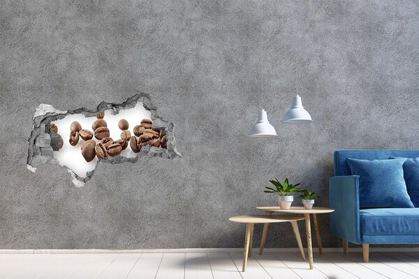 Zelfklevende 3D wandsticker illusie Koffiefeest