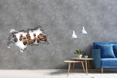 Zelfklevende 3D wandsticker illusie Koffiefeest