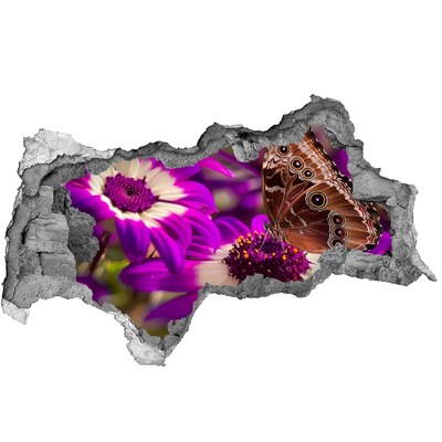 3D muursticker gescheurde muur Een charmante landweg