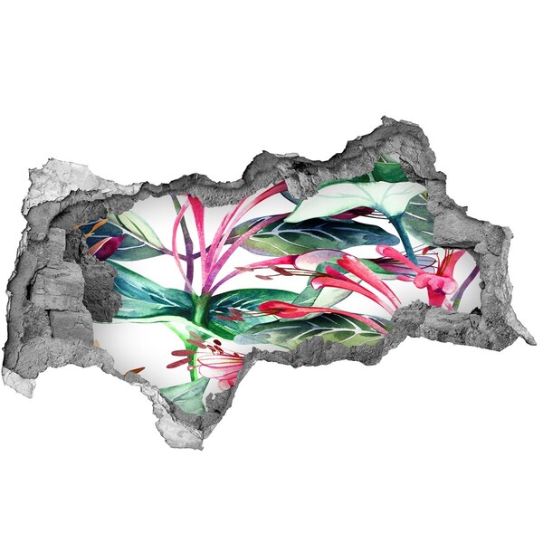 Wandsticker 3D doorkijk De illusie van een strand in beton.