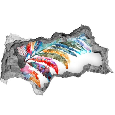 Zelfklevende 3D wandsticker illusie De haven in de ondergaande zon