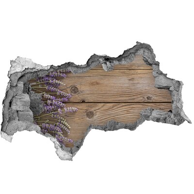 Wandsticker 3D doorkijk Berglandschap bij zonsopgang