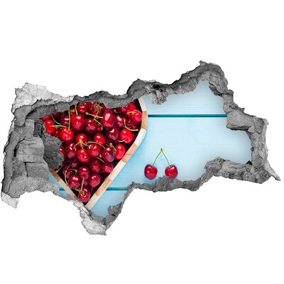 3D muursticker gescheurde muur Tropisch paradijs achter de muur