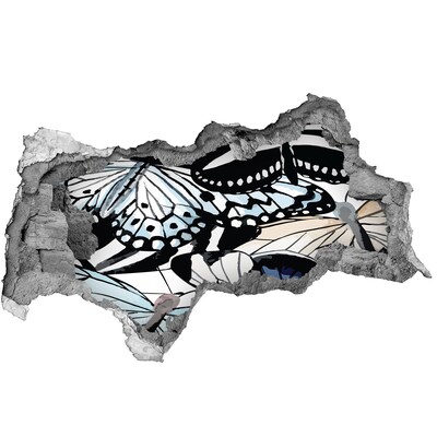 Wandsticker 3D doorkijk Bloemengat in de muur