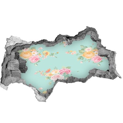 Zelfklevende 3D wandsticker illusie Een moderne stad aan het water