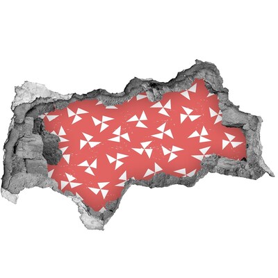 3D muursticker gescheurde muur Route 66 in beton