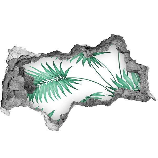 Wandsticker 3D doorkijk Tropisch paradijs achter de muur