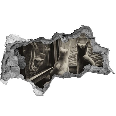 Zelfklevende 3D wandsticker illusie Luchthaven bij zonsondergang