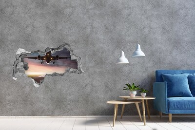 3D muursticker gescheurde muur Ogen in beton