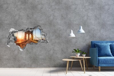 Wandsticker 3D doorkijk Genieten van kaas in de zon