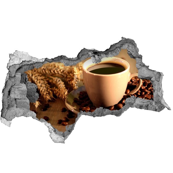 3D muursticker gescheurde muur Een onderwaterwereld vol kleurrijke vissen