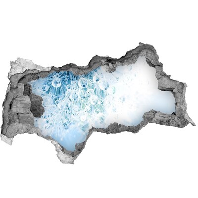 Wandsticker 3D doorkijk Gouden sportwagen