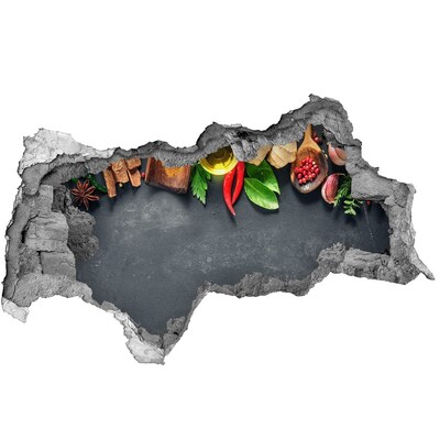 Zelfklevende 3D wandsticker illusie Fruity Hole in the Wall