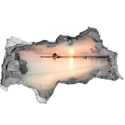 Zelfklevende 3D wandsticker illusie Moderne bakstenen muur