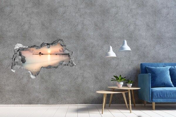 Zelfklevende 3D wandsticker illusie Moderne bakstenen muur