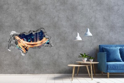 Wandsticker 3D doorkijk De bloemenpracht van de zomer