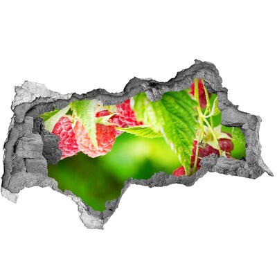 Wandsticker 3D doorkijk Uitzicht op de stad 's nachts