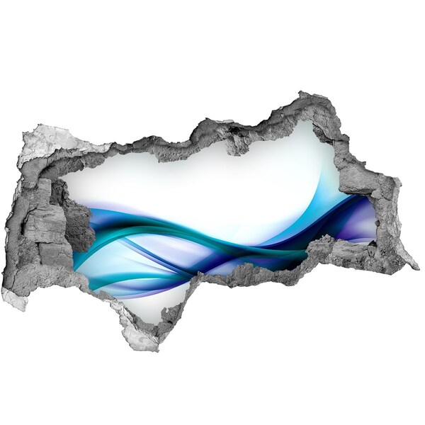 Zelfklevende 3D wandsticker illusie De skyline van New York bij zonsondergang