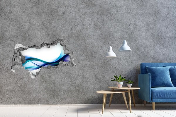 Zelfklevende 3D wandsticker illusie De skyline van New York bij zonsondergang