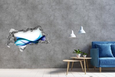 Zelfklevende 3D wandsticker illusie De skyline van New York bij zonsondergang