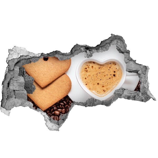 3D muursticker gescheurde muur Groen gat in de muur