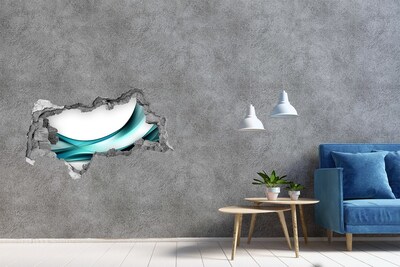 3D muursticker gescheurde muur Moderne kunstgalerie