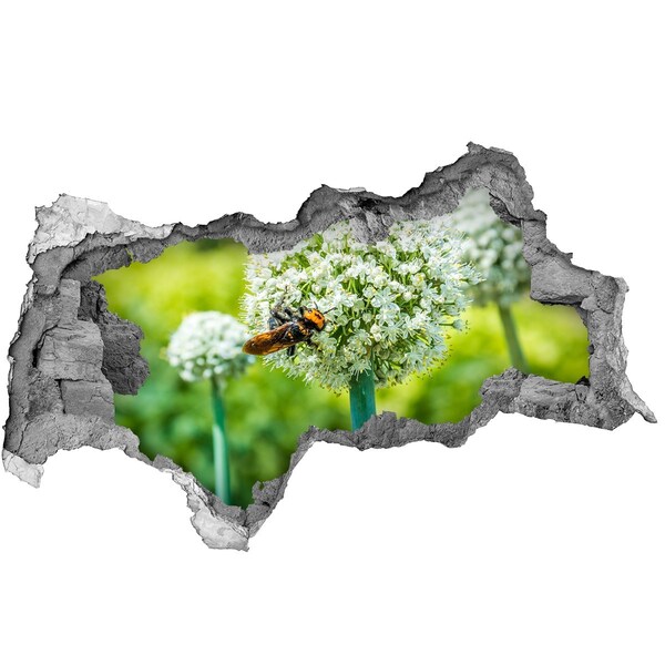 3D sticker gat in stenen muur Tower Bridge in Londen