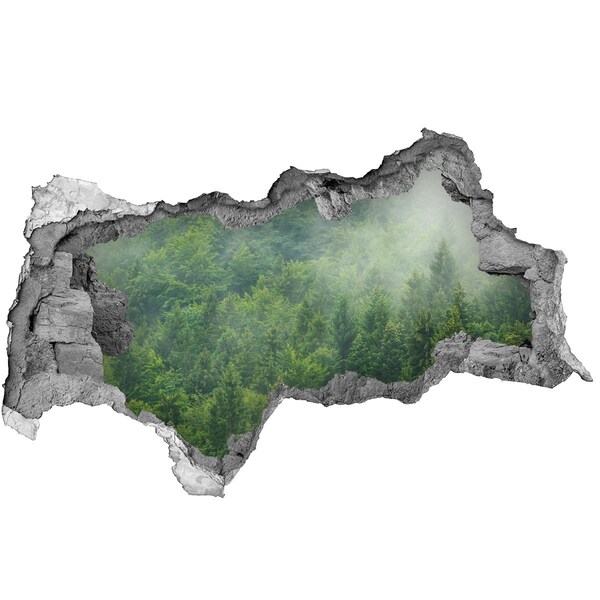 Zelfklevende 3D wandsticker illusie Tropisch strand met een houten pier