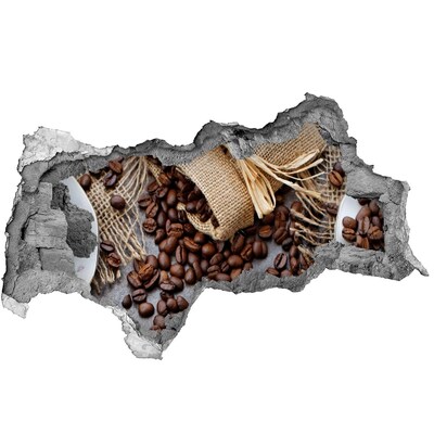 Zelfklevende 3D wandsticker illusie Koffie drinken in het comfort van je eigen huis.