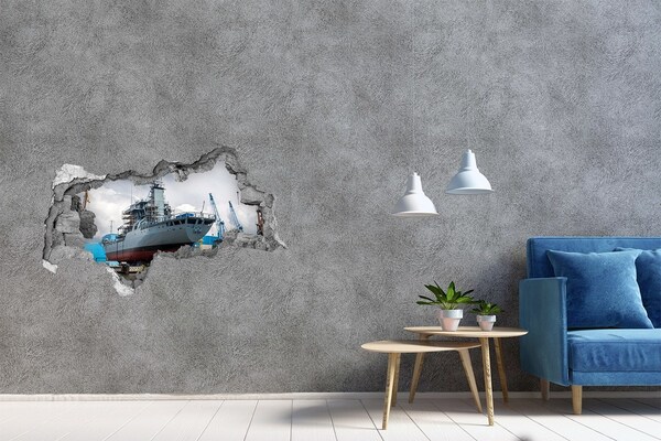 3D muursticker gescheurde muur Fruitwaterval