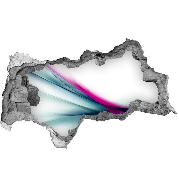 Wandsticker 3D doorkijk Bloemendromen achter de muur