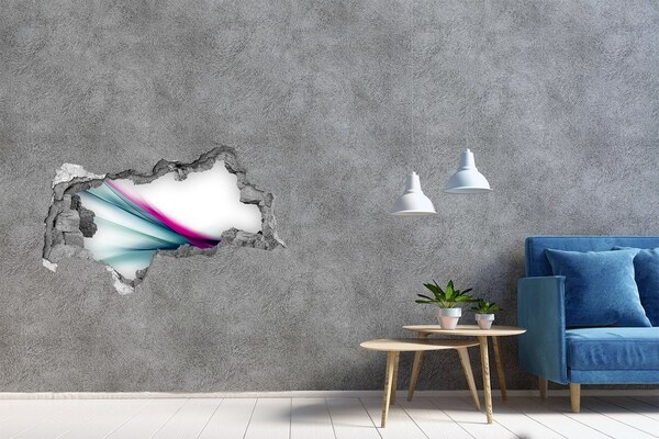 Wandsticker 3D doorkijk Bloemendromen achter de muur