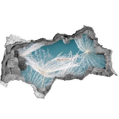 3D sticker gat in stenen muur Vlinders in een ingestorte muur