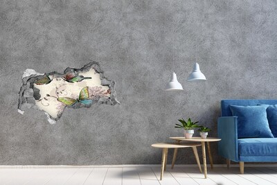 Zelfklevende 3D wandsticker illusie Een doelpunt in het voetbal