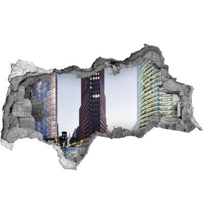 Wandsticker 3D doorkijk Een vrouw in een elegante jurk in een stijlvol interieur.