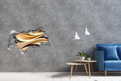 Zelfklevende 3D wandsticker illusie Zonsondergang in de bergen