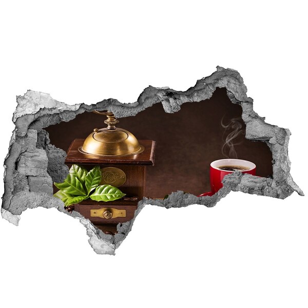 Zelfklevende 3D wandsticker illusie Charmante parasols op het strand