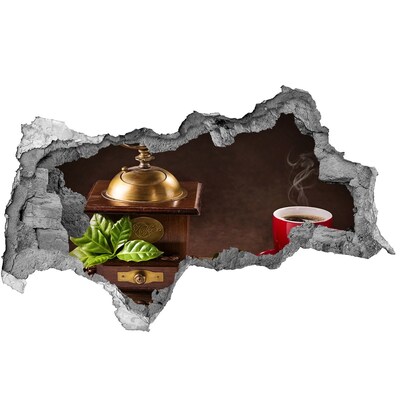 Zelfklevende 3D wandsticker illusie Charmante parasols op het strand