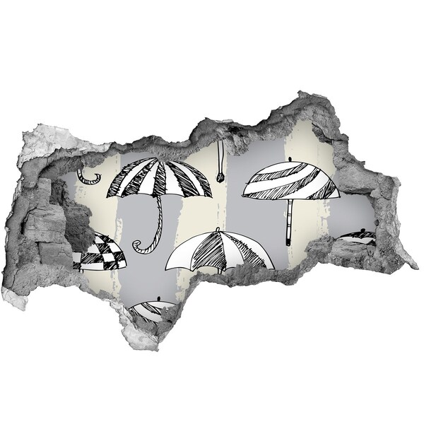 3D muursticker gescheurde muur Bloemenzicht door een gat in de muur