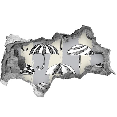 3D muursticker gescheurde muur Bloemenzicht door een gat in de muur