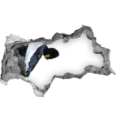 Wandsticker 3D doorkijk Koffie in een vervallen muur