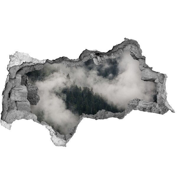 Wandsticker 3D doorkijk Bessen in een houten kom