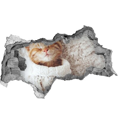 Wandsticker 3D doorkijk De hemel is vol wolken.