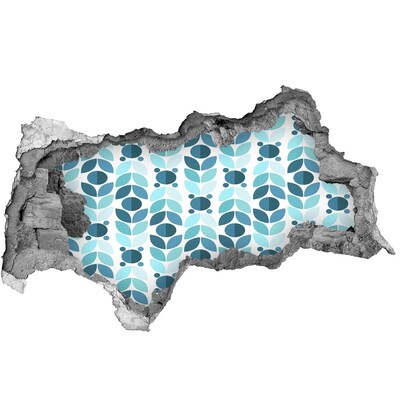 Wandsticker 3D doorkijk Een explosie van kleuren in de bloemenpracht