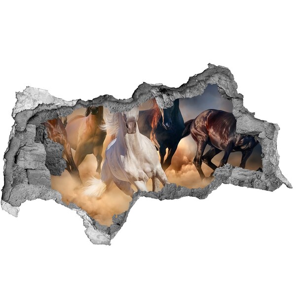 3D muursticker gescheurde muur Een bloemendroom achter de muur